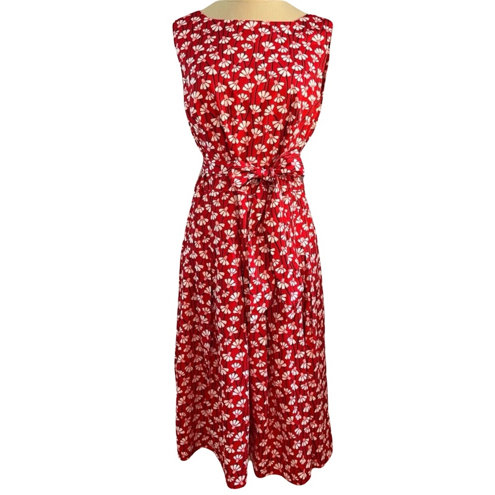 Anne Klein Red Floral Sleeveless Dress Size 10